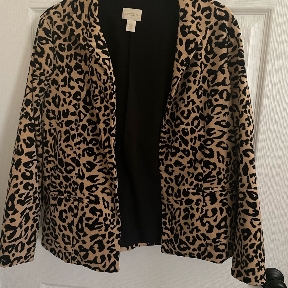 Chicos size 2 leopard jacket